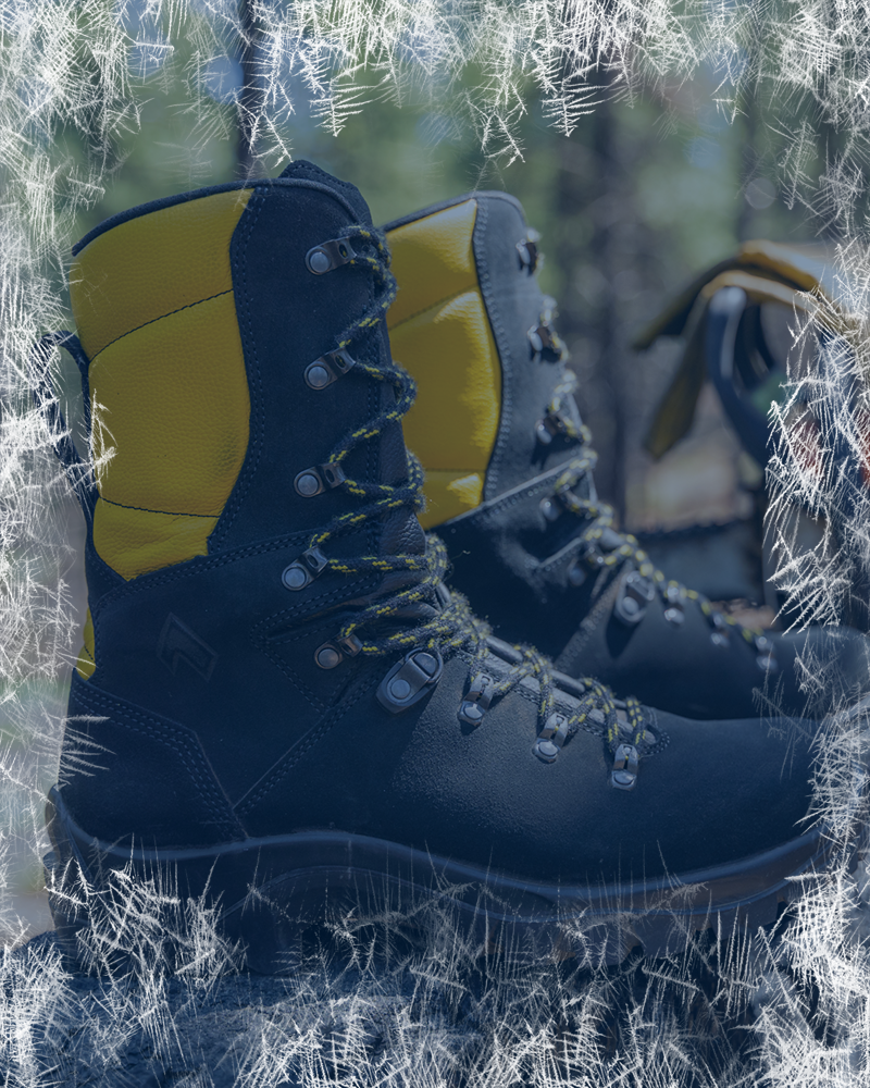 Bestsellers category featuring the Missoula 2.1 wildfire boots displayed outdoors with a frost border effect